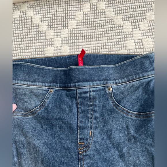 Spanx Distressed Ankle Skinny Jeans (Medium Wash) - Picture 9 of 12